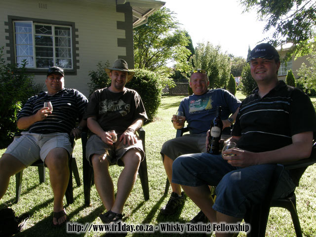 Modderfontein Whisky Club - Darryl, Ryan, Colin and Mark