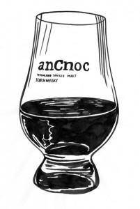 anCnoc Drawings by Peter Arkle - anCnoc in a Glass
