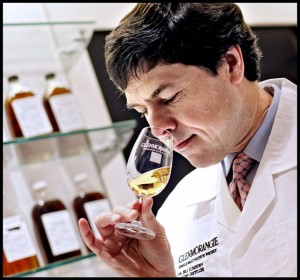 Dr Bill Lumsden nosing a Glenmorangie