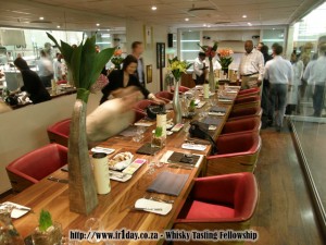 Chef's table in the kitchen at the Sandton Sun Hotel