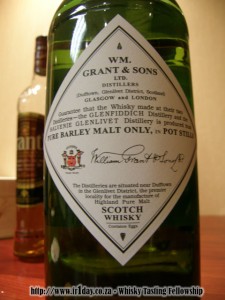 Grant's Stand Fast back label