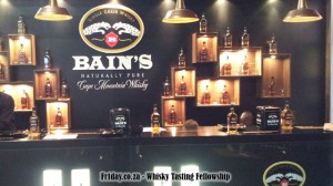 A great looking Bain's Cape Mountain Whisky stand at FNB Whisky Live Festival