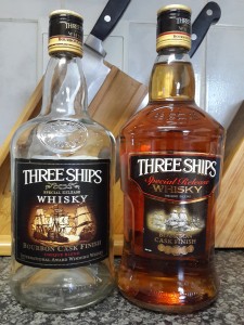Three Ships Old Bottle vs New Bottle - Front View