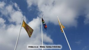 Scottish and South African Flags Flying