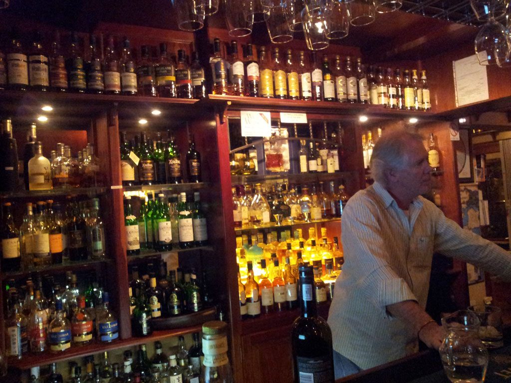 Steve behind the bar