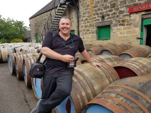 Jos Perched On Some Benriach Casks