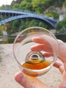 Sipping From A Whisky Pig Glencairn At Craigellachie Bridge