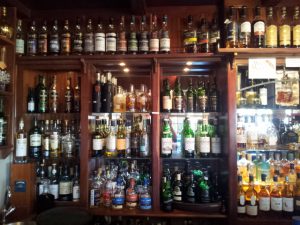 More whiskies behind the bar