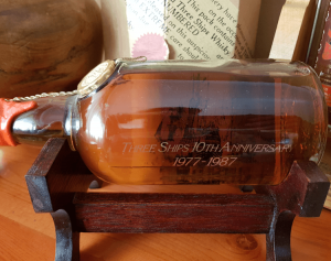 Three Ships 1977-1987 10 Year Anniversary Bottle