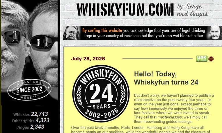 Whiskyfun Turns 24 Years Old