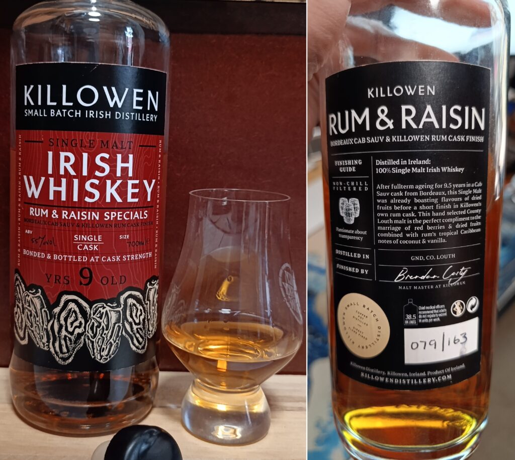 Killowen 9 Year Old Rum & Raisin Single Cask