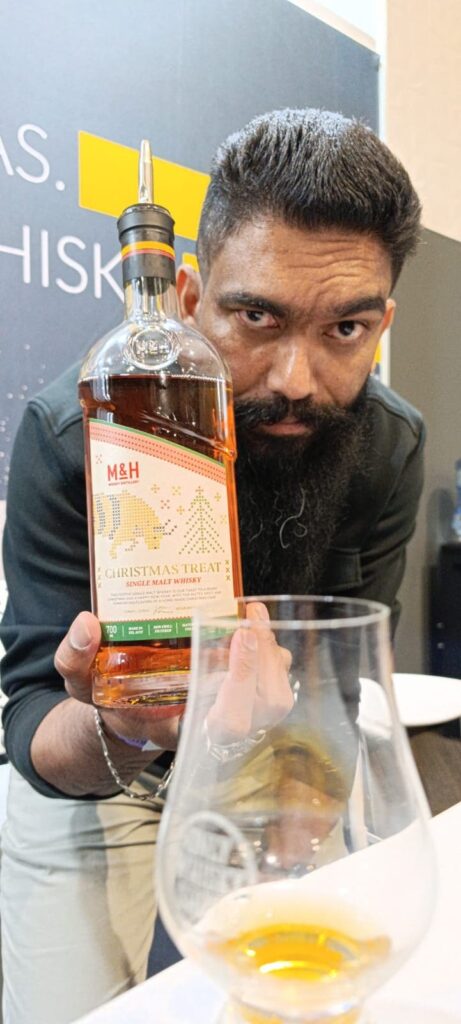Shilton Almeida pouring M&H Christmas Treat