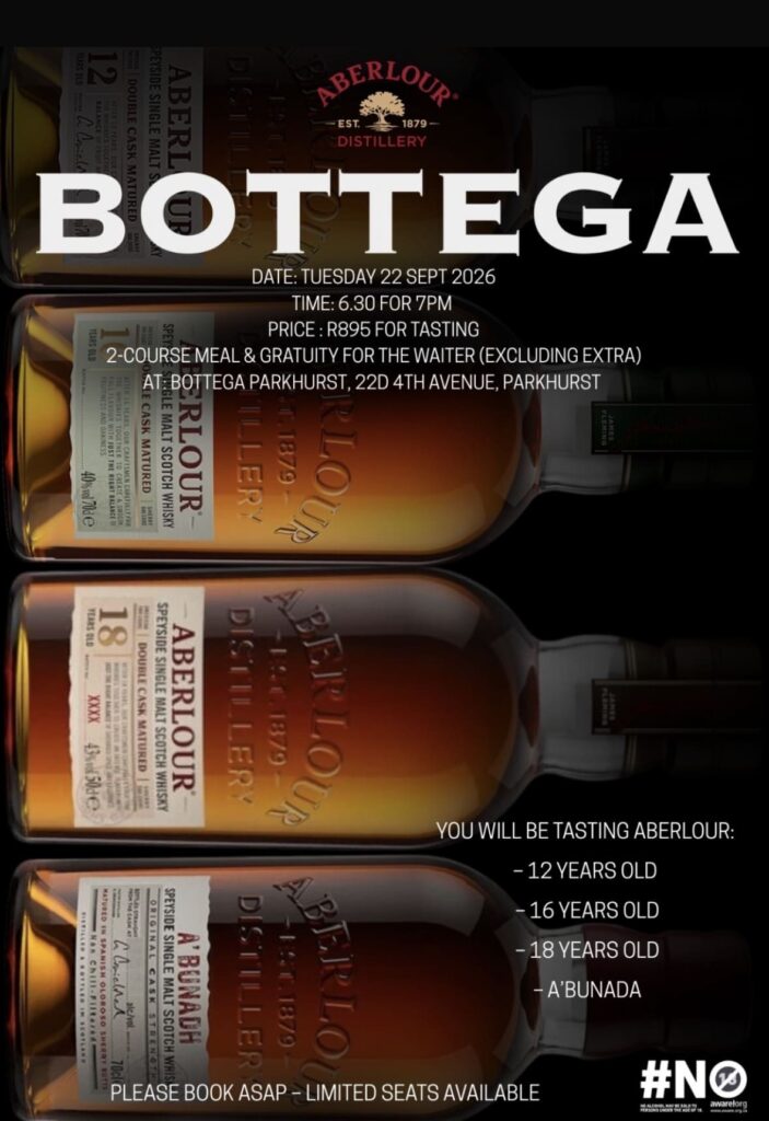 Aberlour Tasting @ Bottega | 22 Sep 2026