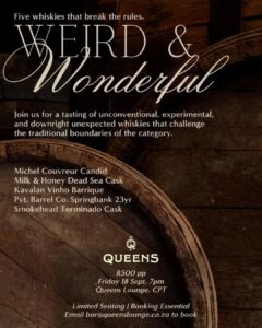 Queens Cape Town - Weird & Wonderful Tasting